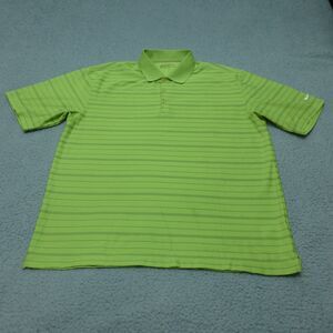 Nike Green Striped Polo Shirt